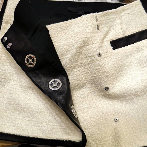 NWT Alexander Wang Wool Boucle & Lambskin Mini Skirt, Size 6 - Picture 5 of 8